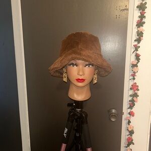 Unisex Fur Bucket Hat